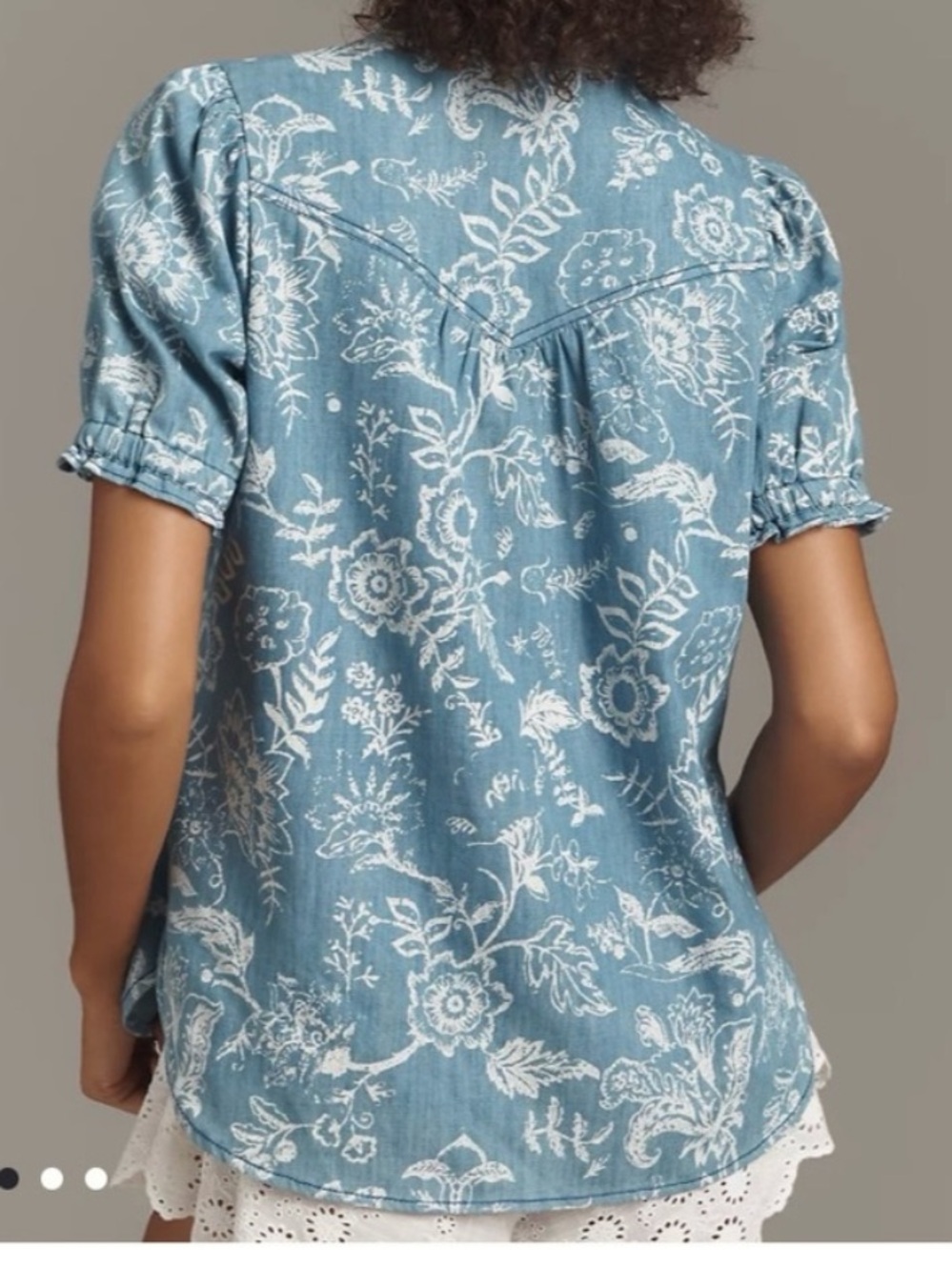 Aly Puff-Sleeve Blouse by Pilcro, Anthropologie 
Women’s XS NWT - Picture 2 of 6
